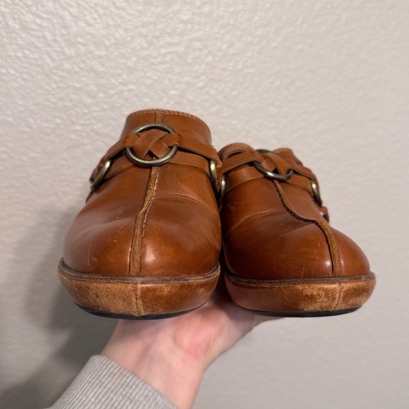 Frye Cheryl Triple Ring Boho Western Clog Mules in Brown Leather - Women’s 8 - Picture 8 of 10